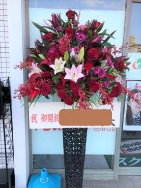赤系　スタンド花｜「花鶴」　（愛知県刈谷市の花キューピット加盟店 花屋）のブログ